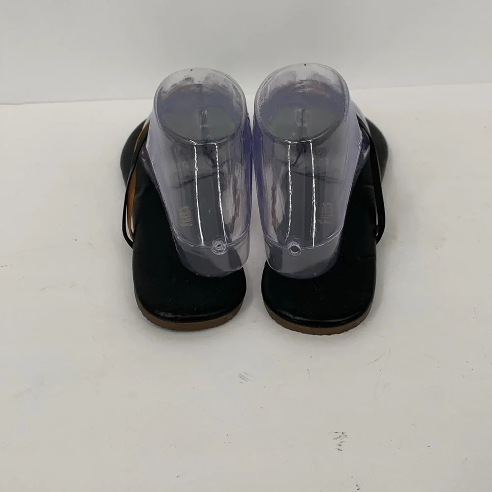 TKEES Duos thong flip flop thong Brazil shoe sandals black brown thin 41 10